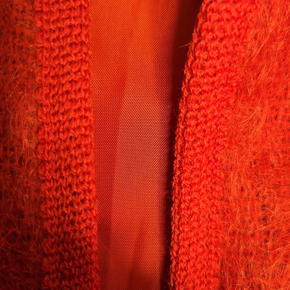 Rannoch-Mohair/wool blend red opwn jkt. Sz 14